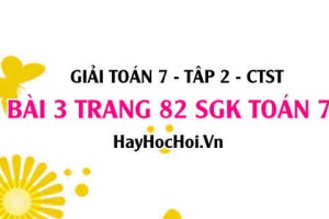 Giải bài 3 trang 82 Toán 7 tập 2 SGK Chân trời sáng tạo